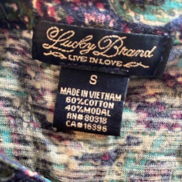 Lucky Brand Paisley Print Top - Picture 6 of 10